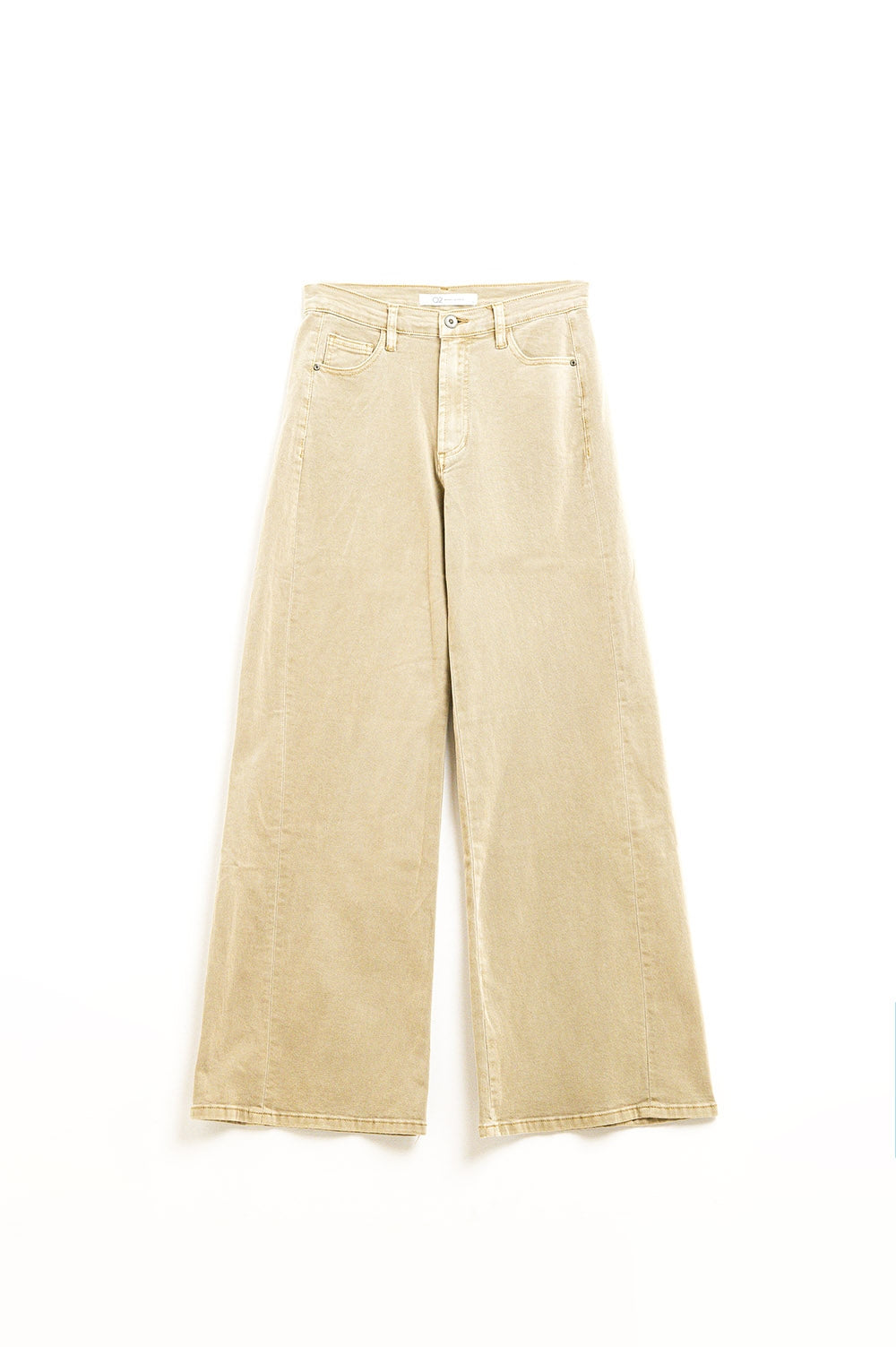 Pants extra wide fit in washed beige
