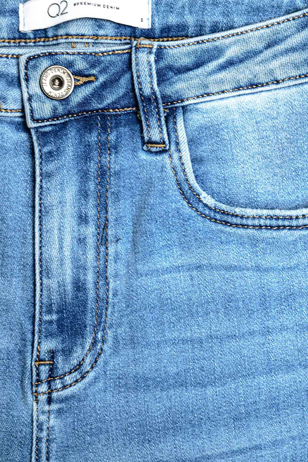 70s high flare jeans in light wash stretch