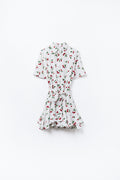 Cherry Print Short Shirt Dress