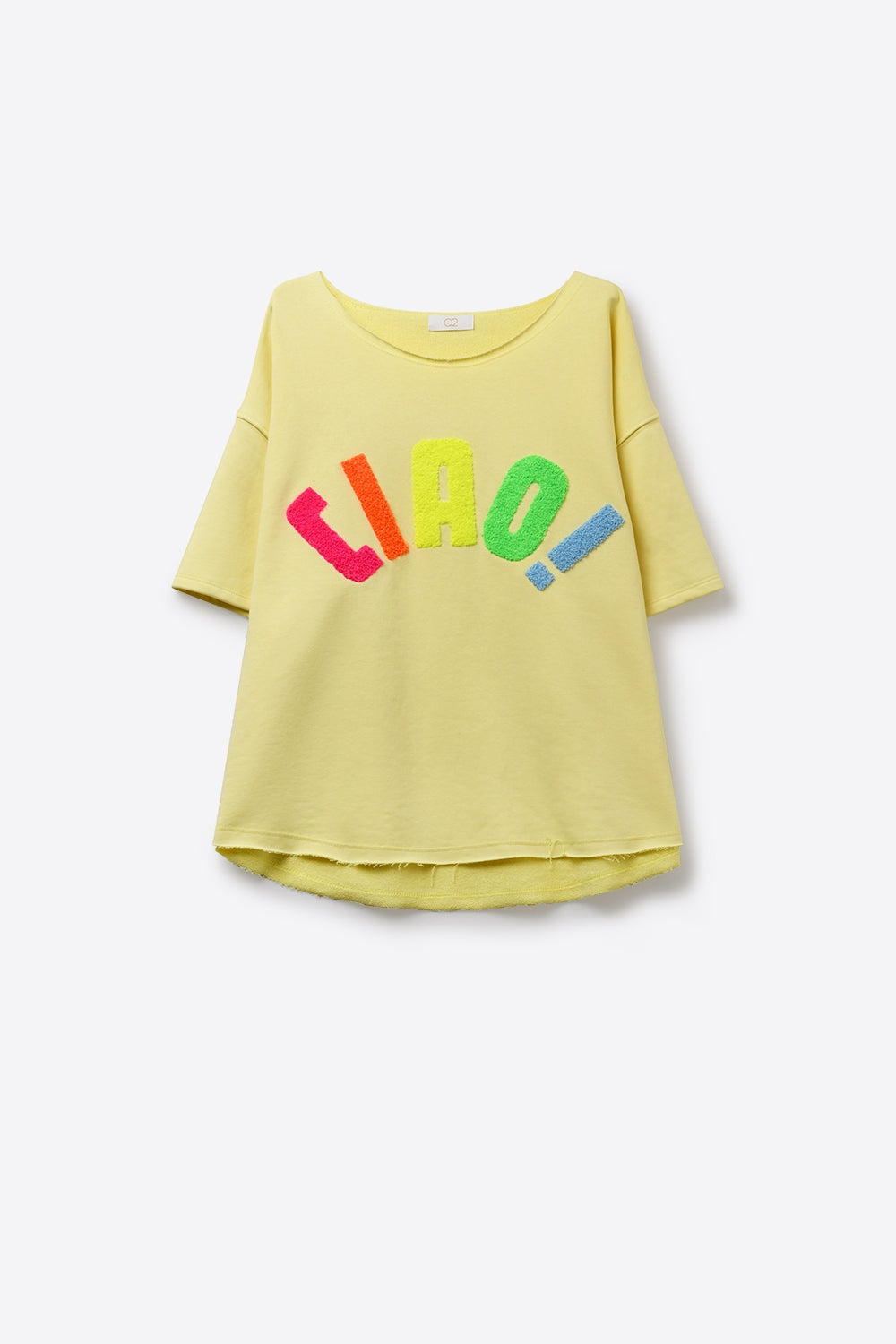 Yellow Relaxed Fit Graphic sweat with Colorful Text