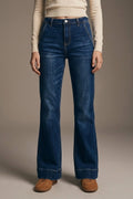 High waist Dark Blue Flare Jeans