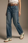 Relaxed WideLeg Vintage Wash Jeans