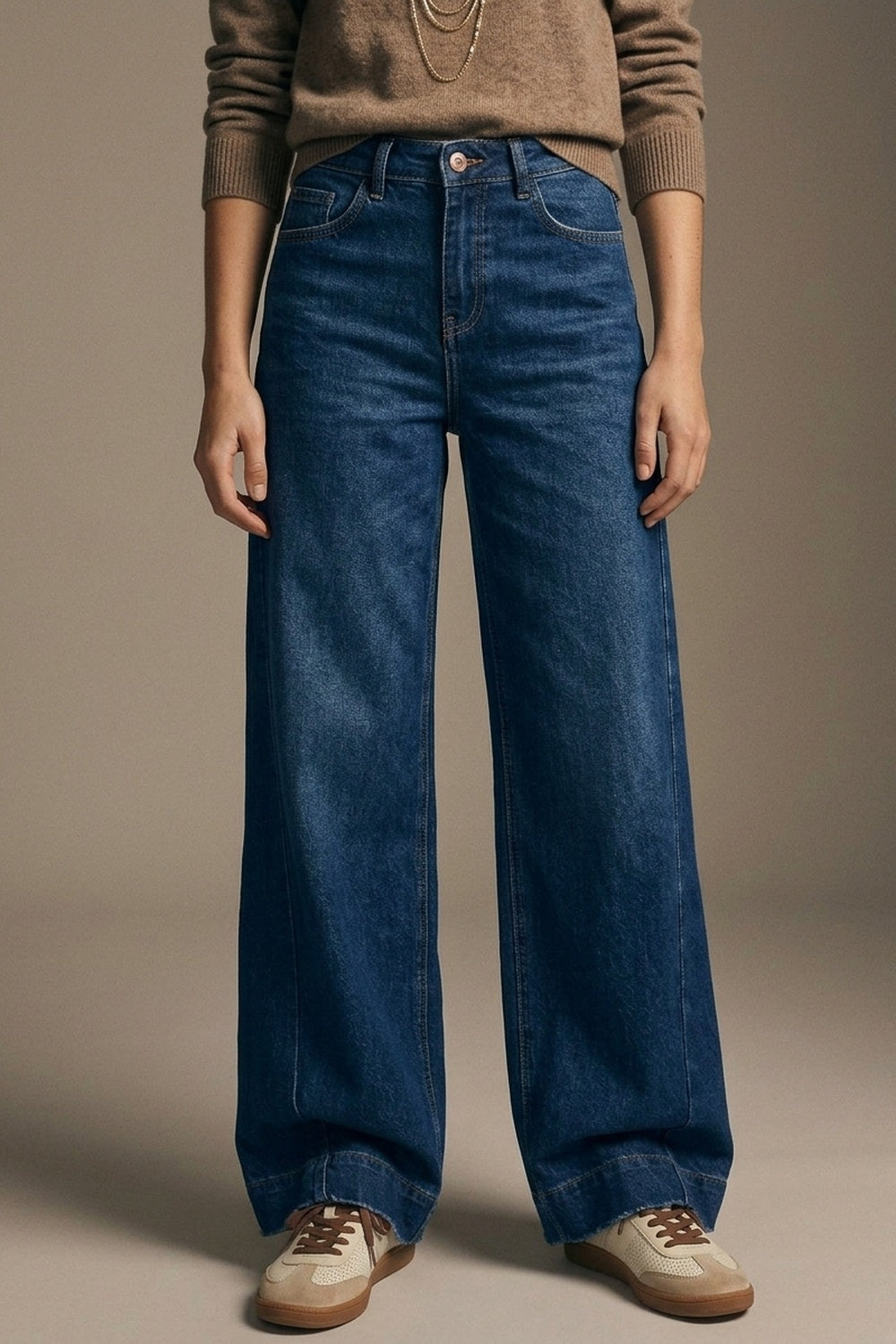 Dark wash Blue Jeans with extra wide leg