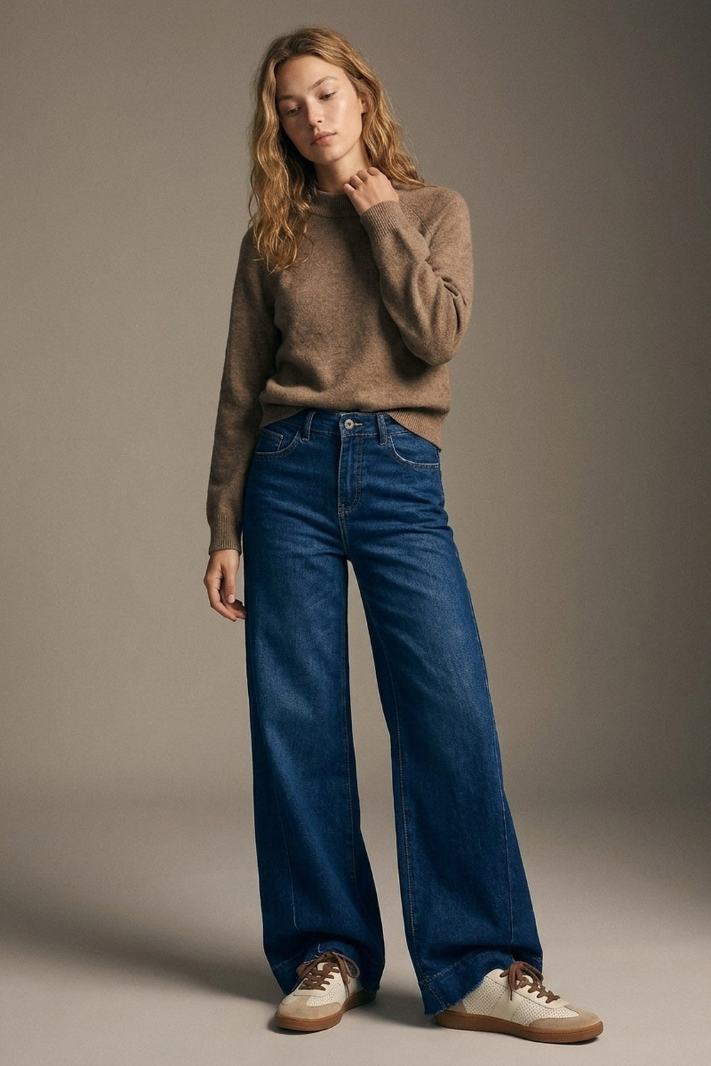 Dark wash Blue Jeans with extra wide leg