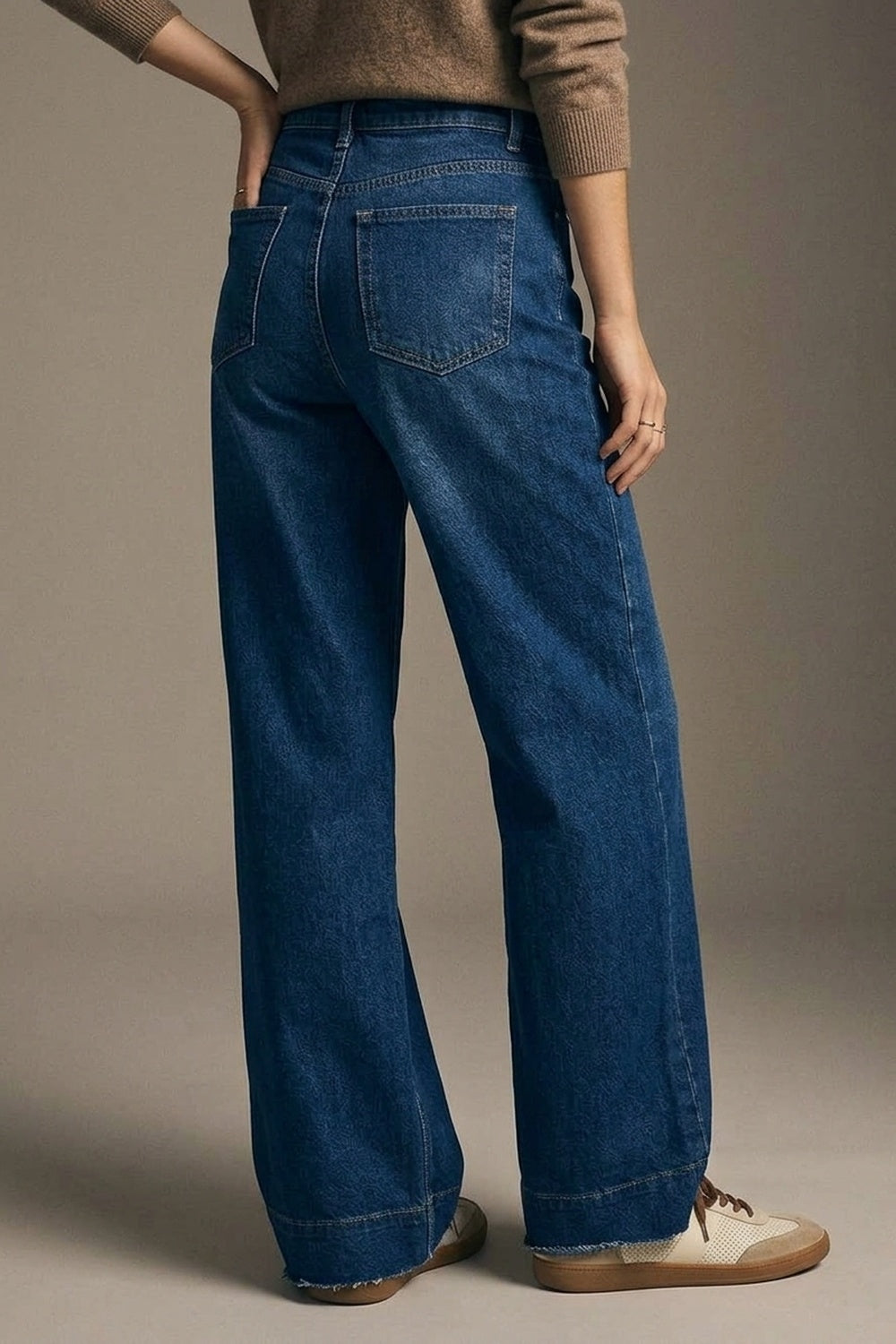 Dark wash Blue Jeans with extra wide leg