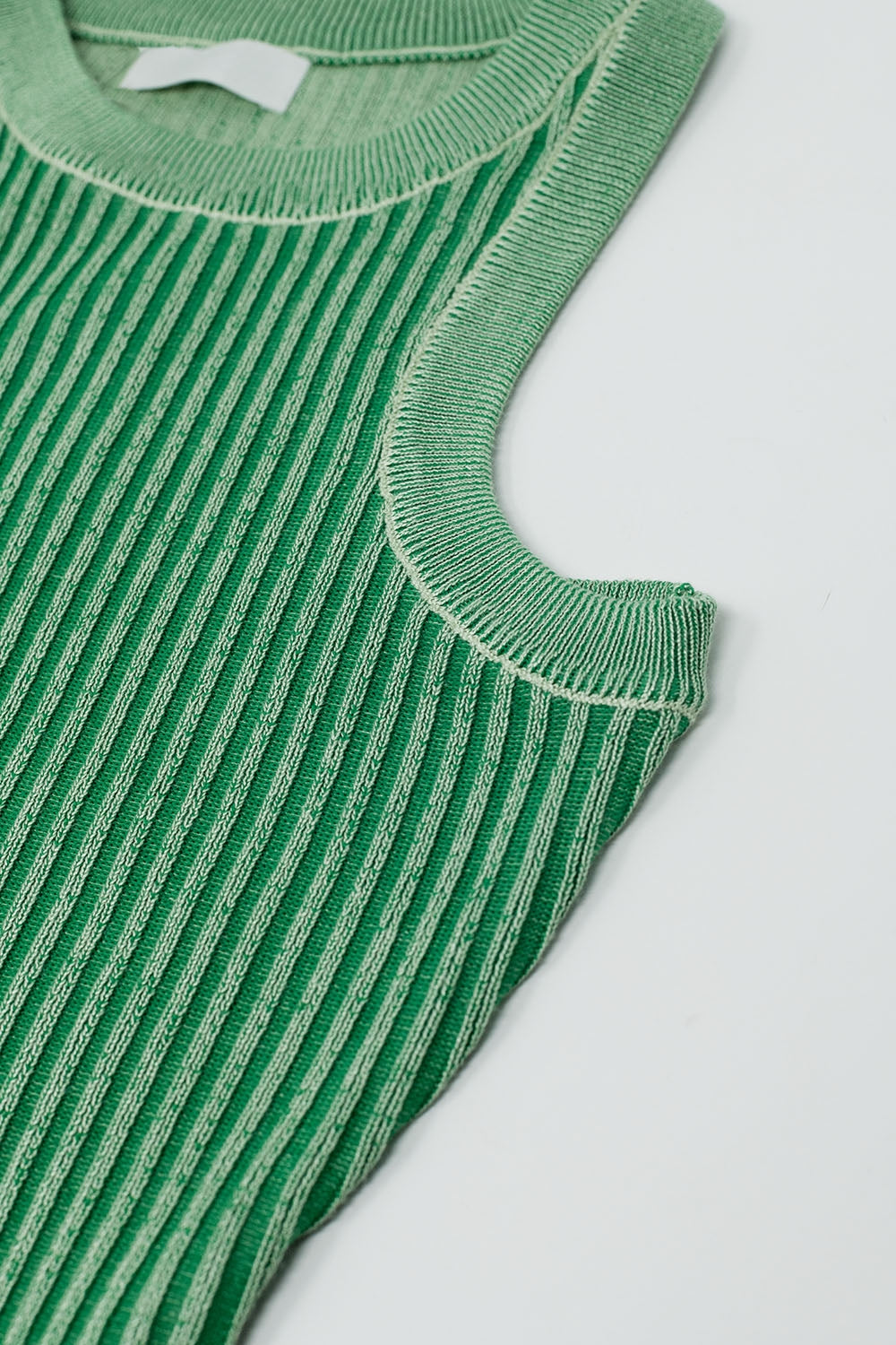 Maxi Sleeveless Halter Bodycon Ribbed Dress in Green
