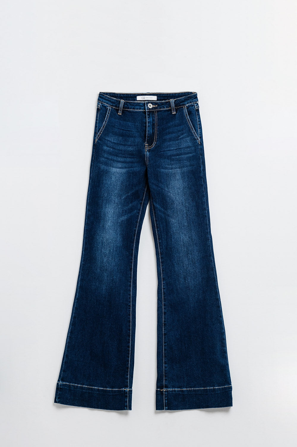 High waist Dark Blue Flare Jeans