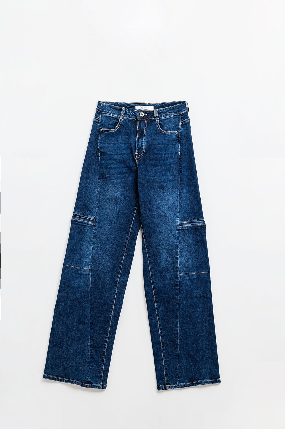 High Waist Wide Leg Jeans with Side Pockets