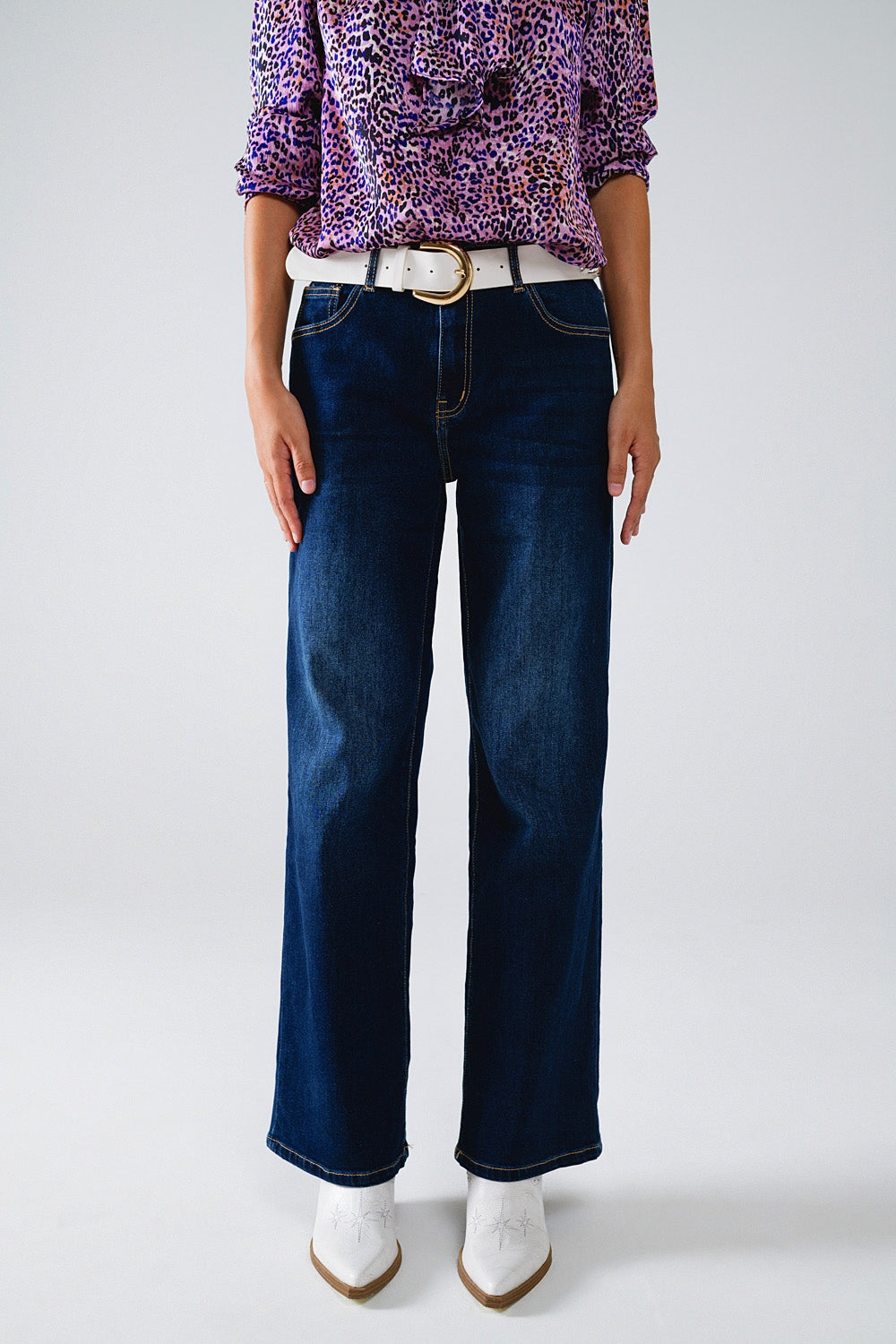 Dark wash wide leg 90's Jeans