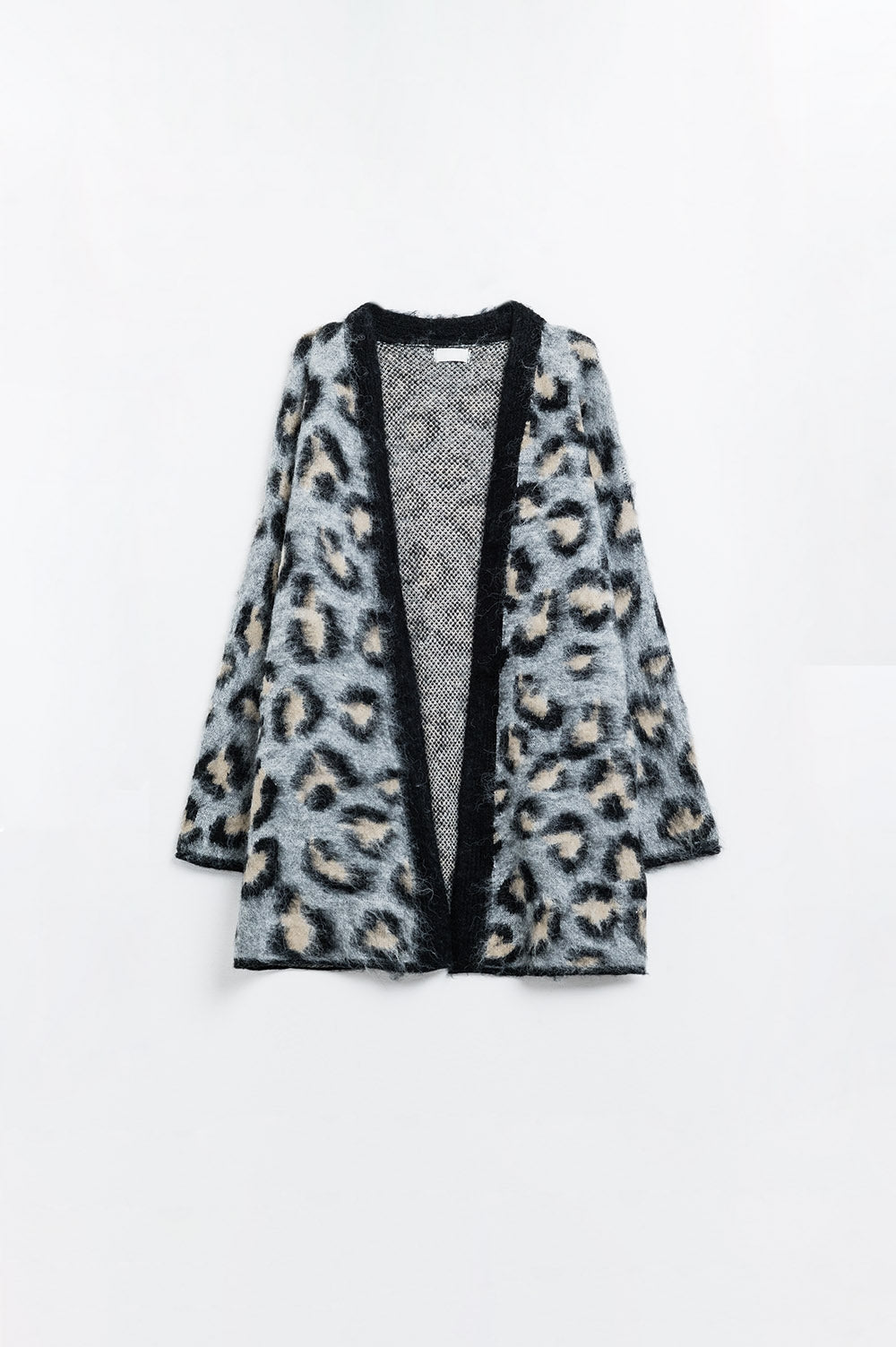 Gray Wool-Blend Cardigan